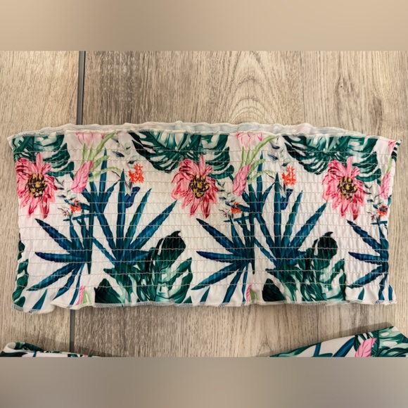 Floral Leaf Print Bikini Set - Picture 3 of 7